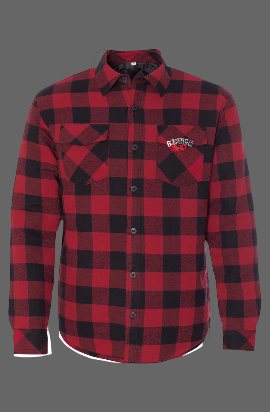 Mens Quilted Flannel Shirt Jacket