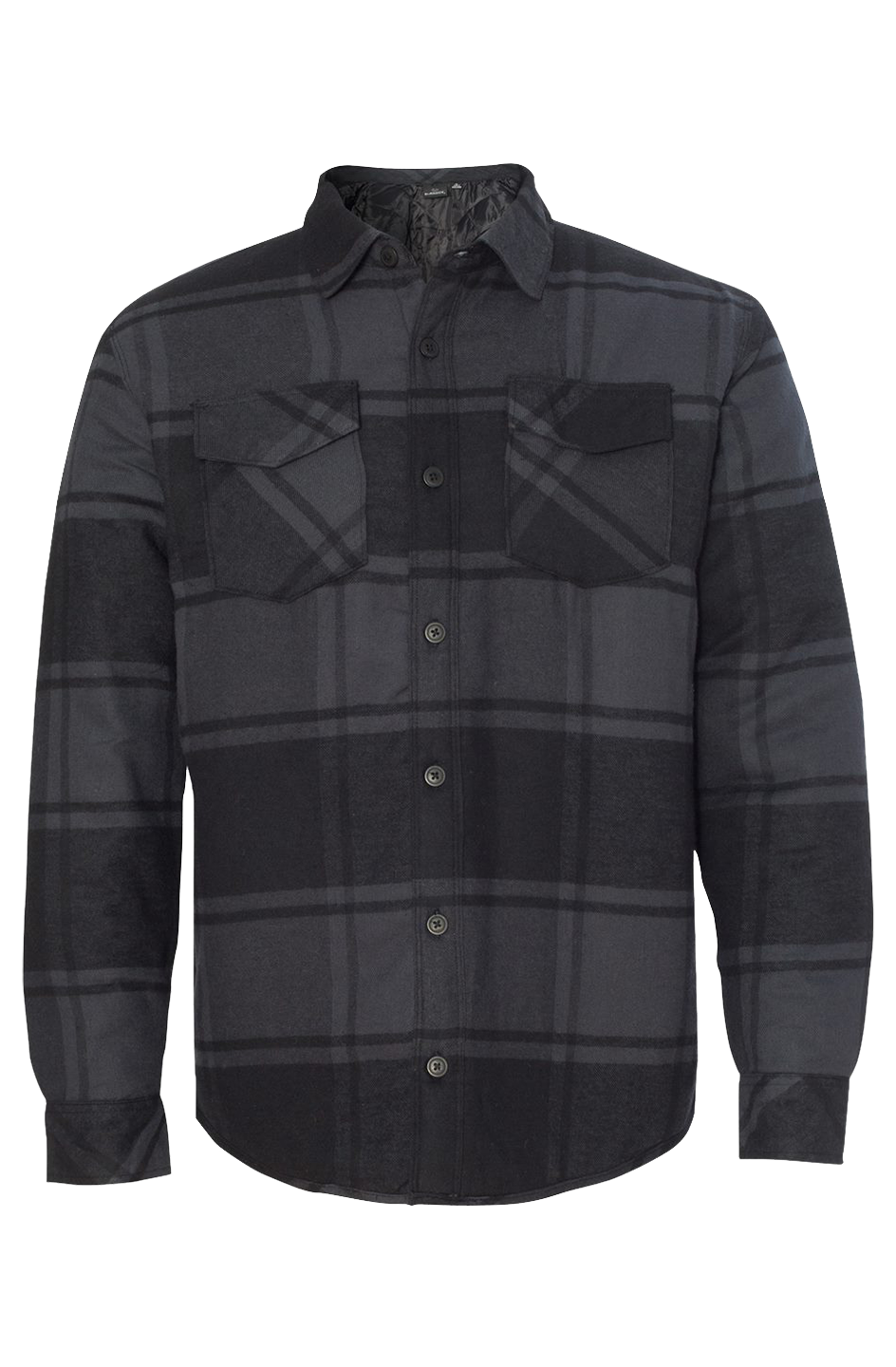 Mens Quilted Flannel Shirt Jacket
