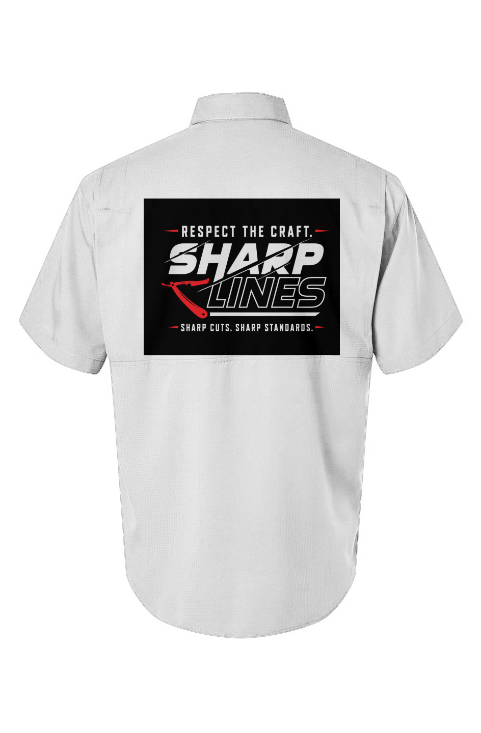Sharp Lines Performance Barber Shirt – Navy