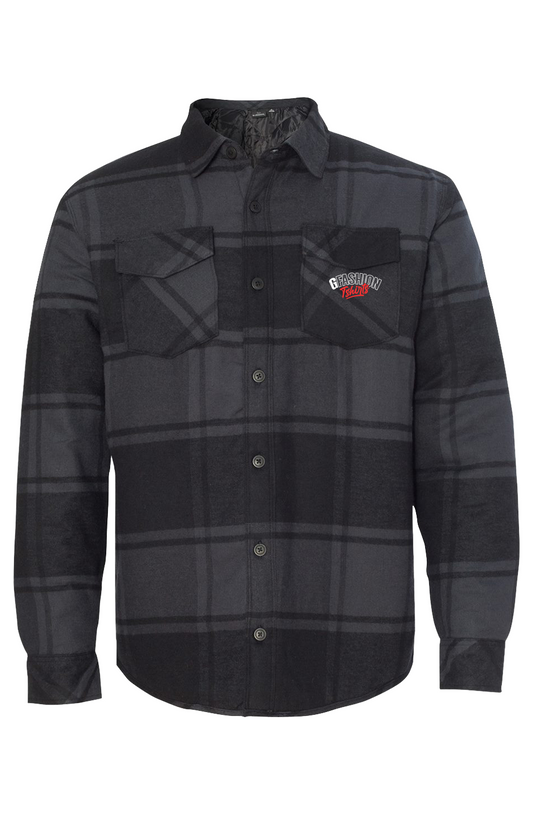 Mens Quilted Flannel Shirt Jacket