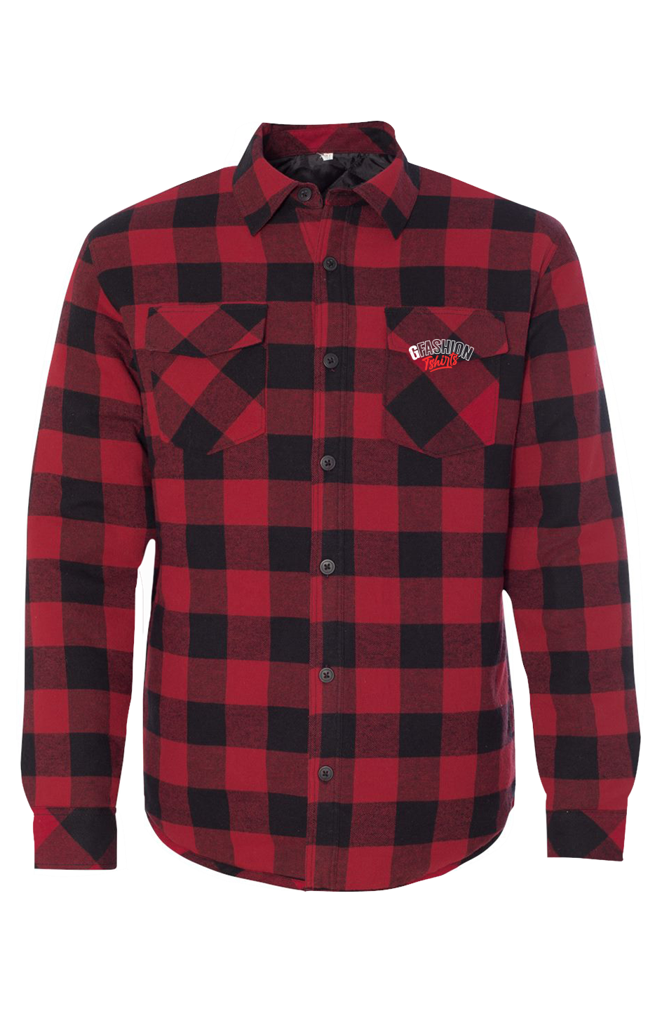 Mens Quilted Flannel Shirt Jacket