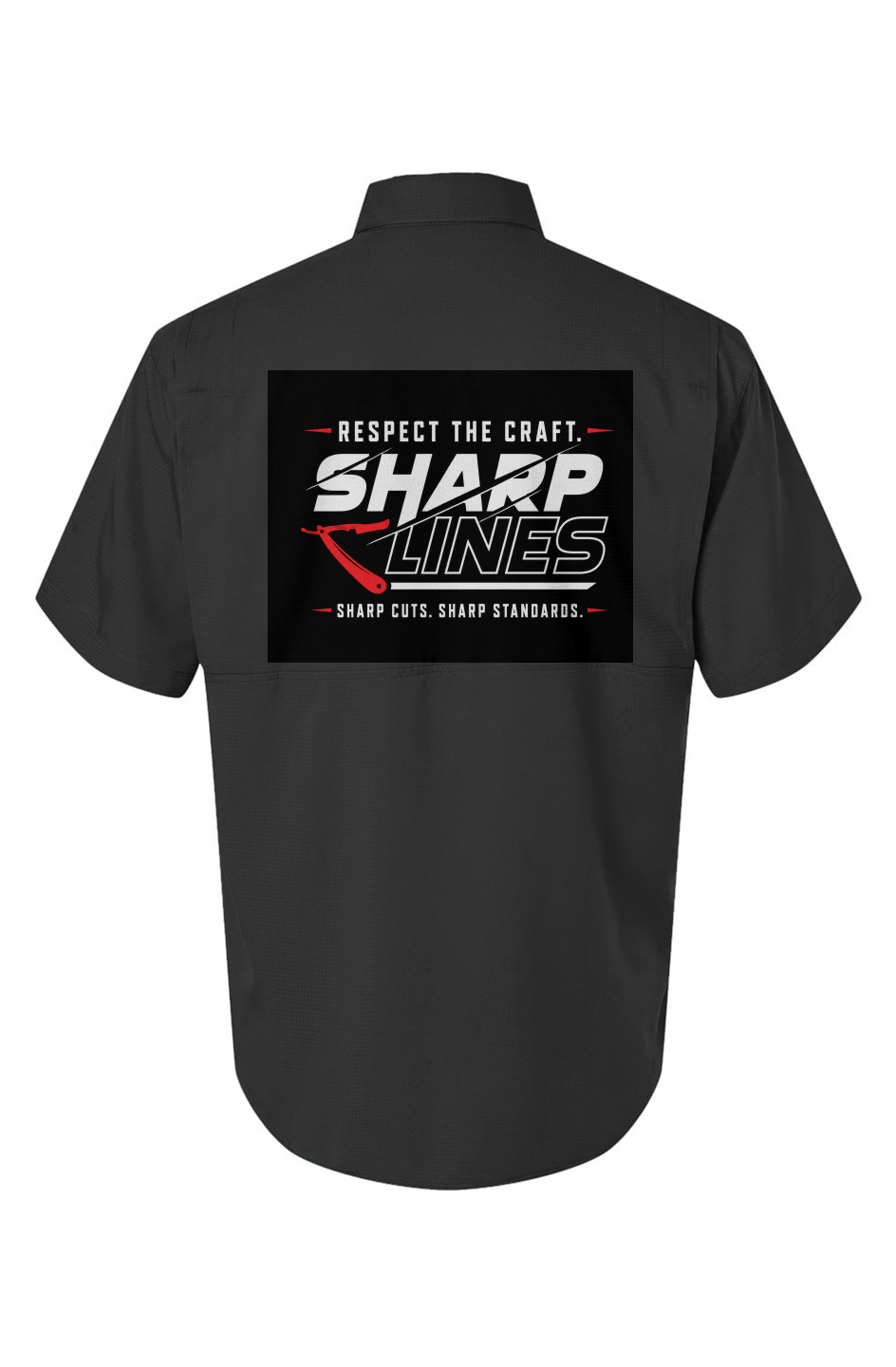 Sharp Lines Performance Barber Shirt – Navy